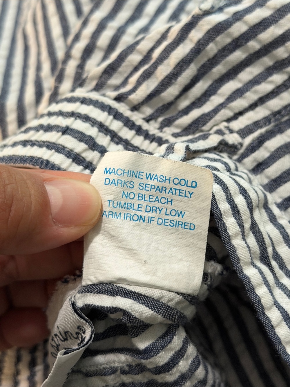 Kite Strings 5 Blue White Stripe Seersucker Pants Cargo Pocket - Picture 7 of 9